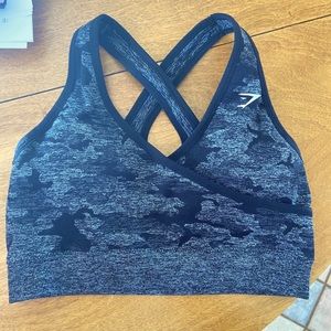 Black Camo Gymshark sports bra